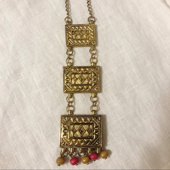 Aztec Gold Pendant Chain - Picture 1 of 3